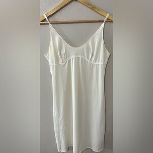 Vintage Lorraine Nylon Slip Dress — Size 36 — Adjustable Straps — Cream/Ivory